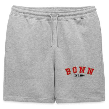 Bonn Fondée en 1966 - Short de survêtement homme premium - gris chiné - Devant - AI Model Male 178 light (178cm)