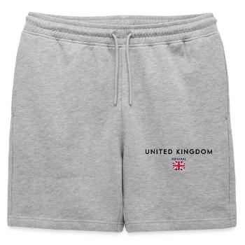 Fierté britannique, design minimaliste et élégant - Short de survêtement homme premium - gris chiné - Devant - AI Model Male 178 light (178cm)