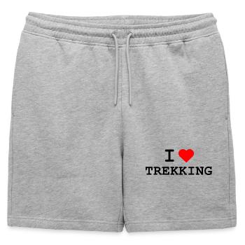J’adore le trekking - Ich liebe Trekking - Short de survêtement homme premium - gris chiné - Devant - AI Model Male 178 light (178cm)