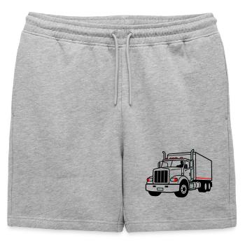 camion - Short de survêtement homme premium - gris chiné - Devant - AI Model Male 178 light (178cm)
