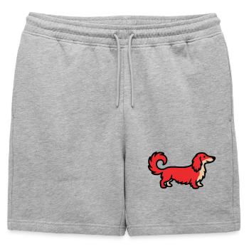 Irish Setter Retriever Red - Mens' Premium Organic Sweatshorts - heather grey - Front - AI Model Male 178 light (178cm)