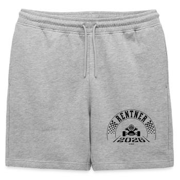 Pensioners 2026 (Pension, Retirement, Finish / B) - Mens' Premium Organic Sweatshorts - heather grey - Front - AI Model Male 178 light (178cm)
