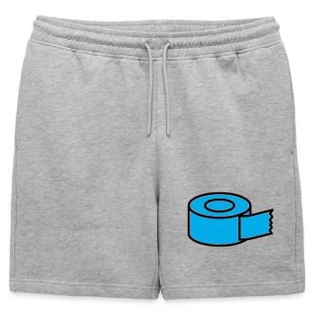 Tape Roll Comic - Short de survêtement homme premium - gris chiné - Devant - AI Model Male 178 light (178cm)