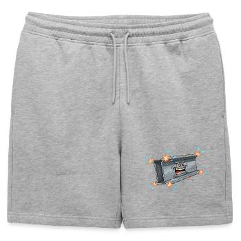 Dumpster Rage Streetwear - Short de survêtement homme premium - gris chiné - Devant - AI Model Male 178 light (178cm)