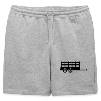 Cargo Trailer - Mens' Premium Organic Sweatshorts - heather grey - Front - AI Model Male 178 light (178cm)