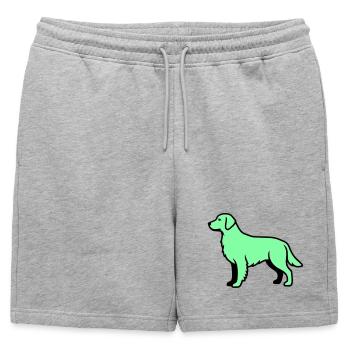 Labrador Retriever Silhouette - Mens' Premium Organic Sweatshorts - heather grey - Front - AI Model Male 178 light (178cm)