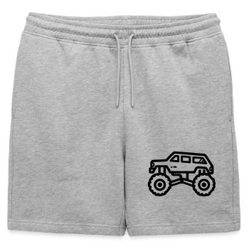monster truck - Short de survêtement homme premium - gris chiné - Devant - AI Model Male 178 light (178cm)