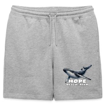 Hope Rescue Team Whale Baltic Sea - Short de survêtement homme premium - gris chiné - Devant - AI Model Male 178 light (178cm)