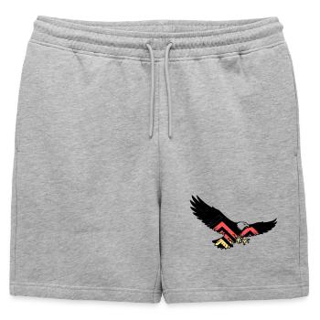Drapeau des fans d’Adler Allemagne - Short de survêtement homme premium - gris chiné - Devant - AI Model Male 178 light (178cm)
