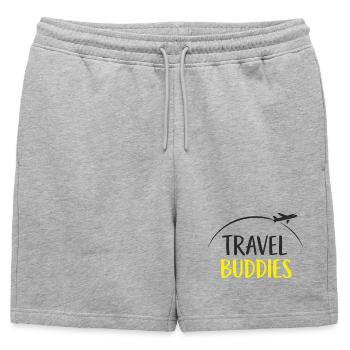 Compagnons de voyage - Short de survêtement homme premium - gris chiné - Devant - AI Model Male 178 light (178cm)