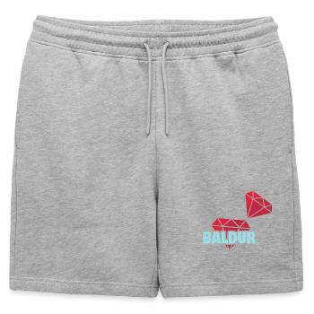Edel Baldur - Mens' Premium Organic Sweatshorts - heather grey - Front - AI Model Male 178 light (178cm)