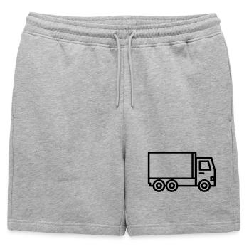 camion - Short de survêtement homme premium - gris chiné - Devant - AI Model Male 178 light (178cm)
