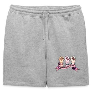 Combattez pour vos droits Féministe - Short de survêtement homme premium - gris chiné - Devant - AI Model Male 178 light (178cm)
