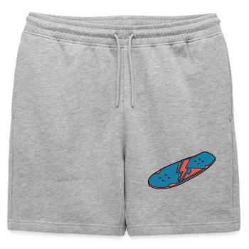 Skateboard Deck Urban Street - Mens' Premium Organic Sweatshorts - heather grey - Front - AI Model Male 178 light (178cm)