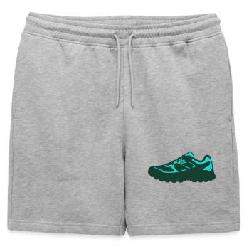 Flat Icon Sporty Sneaker - Mens' Premium Organic Sweatshorts - heather grey - Front - AI Model Male 178 light (178cm)