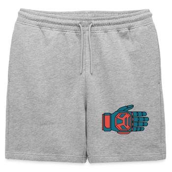 Gants de descente sûrs BMX - Short de survêtement homme premium - gris chiné - Devant - AI Model Male 178 light (178cm)