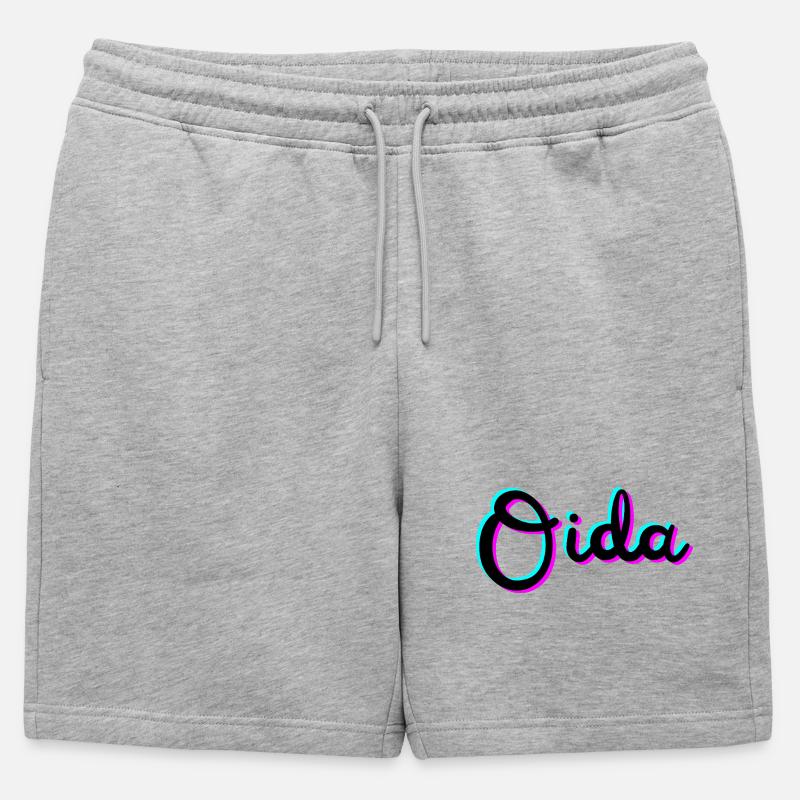 oida - Männer Premium Organic Sweatshorts - Grau meliert
