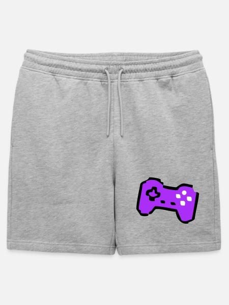 Weird Retro Controller Gamer - Mens' Premium Organic Sweatshorts - heather grey