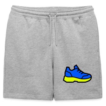 Baskets de course modernes - Short de survêtement homme premium - gris chiné - Devant - AI Model Male 178 light (178cm)