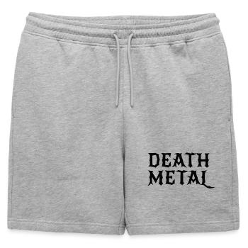Logo audacieux Death Metal - Short de survêtement homme premium - gris chiné - Devant - AI Model Male 178 light (178cm)