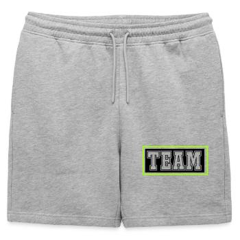 Équipe - Short de survêtement homme premium - gris chiné - Devant - AI Model Male 178 light (178cm)