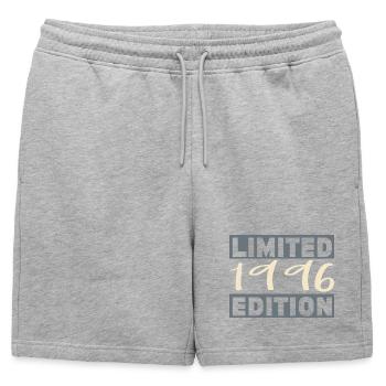 Vintage 1996, 30 Year Anniversary Gift - Mens' Premium Organic Sweatshorts - heather grey - Front - AI Model Male 178 light (178cm)