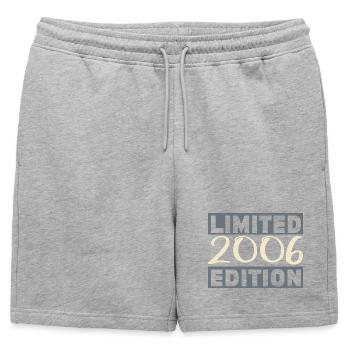 Vintage 2006, 20th Anniversary Gift - Mens' Premium Organic Sweatshorts - heather grey - Front - AI Model Male 178 light (178cm)