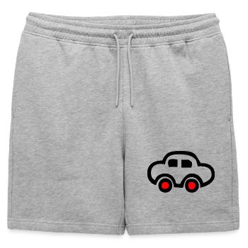 Voiture - Short de survêtement homme premium - gris chiné - Devant - AI Model Male 178 light (178cm)
