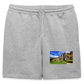 Visite de rêve le long du Black Laber, Haut-Palatinat - Short de survêtement homme premium - gris chiné - Devant - AI Model Male 178 light (178cm)