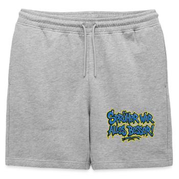 Le pulvérisateur était complètement amélioré ! 2 - Short de survêtement homme premium - gris chiné - Devant - AI Model Male 178 light (178cm)