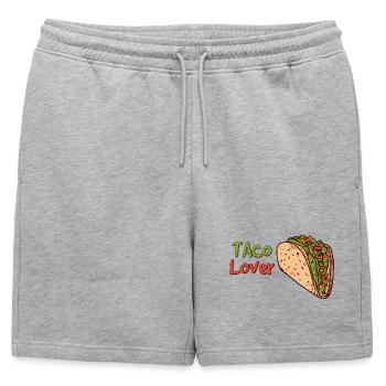 Taco Lover – Plaisir culinaire mexicain - Short de survêtement homme premium - gris chiné - Devant - AI Model Male 178 light (178cm)