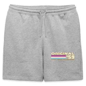 1959 - Short de survêtement homme premium - gris chiné - Devant - AI Model Male 178 light (178cm)