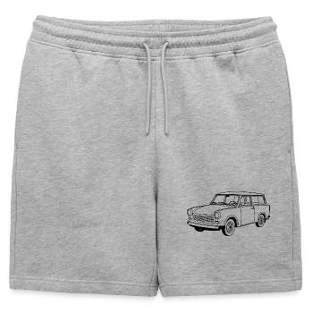 Trabant 601 Estate - Short de survêtement homme premium - gris chiné - Devant - AI Model Male 178 light (178cm)