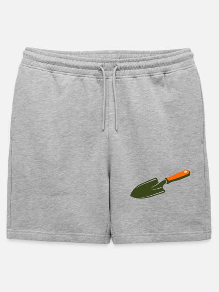 Schaufel Kelle Schatzsuche Garten - Männer Premium Organic Sweatshorts - Grau meliert
