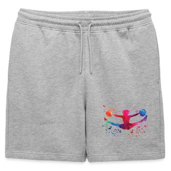 Cheerleader Cheer Mom Cheerleading - Mens' Premium Organic Sweatshorts - heather grey - Front - AI Model Male 178 light (178cm)