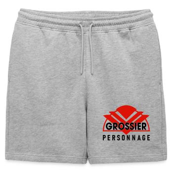 Gossier personnage - Short de survêtement homme premium - gris chiné - Devant - AI Model Male 178 light (178cm)