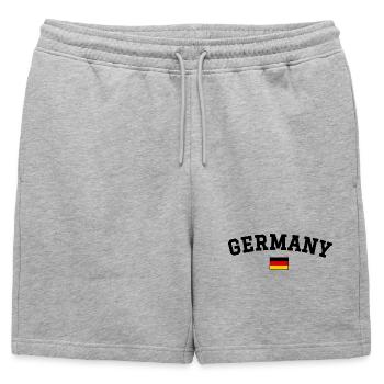 Drapeau espagnol Dessin Noir anglais - Short de survêtement homme premium - gris chiné - Devant - AI Model Male 178 light (178cm)