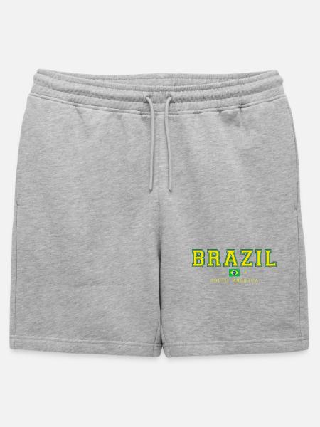 Brazil - Mens' Premium Organic Sweatshorts - heather grey