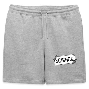 Déclaration scientifique : Déclaration sur l’éducation des nerds - Short de survêtement homme premium - gris chiné - Devant - AI Model Male 178 light (178cm)