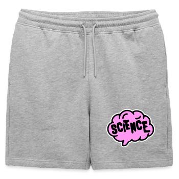 Déclaration scientifique : Déclaration sur l’éducation des nerds - Short de survêtement homme premium - gris chiné - Devant - AI Model Male 178 light (178cm)