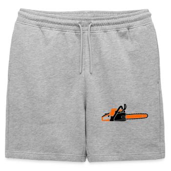 Tronçonneuse Tronçonneuse Bûcheron Bûcheron - Short de survêtement homme premium - gris chiné - Devant - AI Model Male 178 light (178cm)