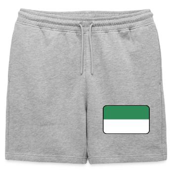 Vlieland Flag Logo – Island Wear - Mens' Premium Organic Sweatshorts - heather grey - Front - AI Model Male 178 light (178cm)