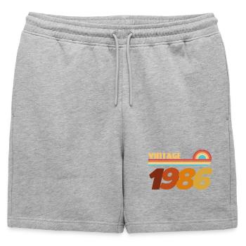 T-Shirt 40 Ans 1986 Rock Style - Short de survêtement homme premium - gris chiné - Devant - AI Model Male 178 light (178cm)