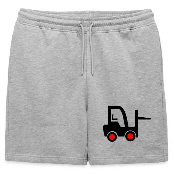 Chariot élévateur - Short de survêtement homme premium - gris chiné - Devant - AI Model Male 178 light (178cm)