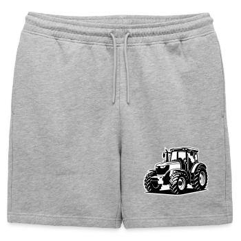 Tracteur / Tracteur / Tracteur (2 couleurs) - Short de survêtement homme premium - gris chiné - Devant - AI Model Male 178 light (178cm)