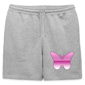 Papillon - Short de survêtement homme premium - gris chiné - Devant - AI Model Male 178 light (178cm)