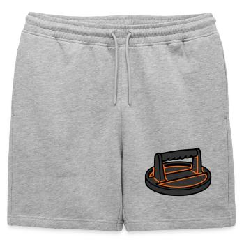 Burger Press Smashburger Camion de Barbecue Grillé - Short de survêtement homme premium - gris chiné - Devant - AI Model Male 178 light (178cm)