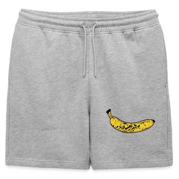 Banane - Short de survêtement homme premium - gris chiné - Devant - AI Model Male 178 light (178cm)