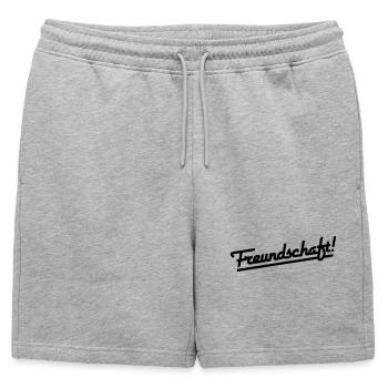 Lettrage d’amitié (changement de couleur) - Short de survêtement homme premium - gris chiné - Devant - AI Model Male 178 light (178cm)