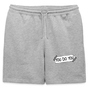 Tu fais ton drôle Confiance en toi Logo de la liberté - Short de survêtement homme premium - gris chiné - Devant - AI Model Male 178 light (178cm)